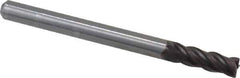 OSG - 1/8", 4 Flute, Single End, Solid Carbide, 0.01" Corner Radius End Mill - 1-1/2" OAL, Right Hand Flute, 3/8" LOC, Right Hand Cut - All Tool & Supply