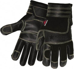 MCR Safety - Size S Cowhide General Protection Work Gloves - For Work & Driver, Uncoated, Adjustable Closure Cuff, Black, Paired - All Tool & Supply