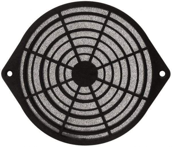 Made in USA - 162mm High x 162mm Wide x 7.9mm Deep, Tube Axial Fan Air Filter Assembly - 93% Capture Efficiency, Polyurethane Foam Media, 175°F Max, 45 Pores per Inch, Use with 162mm Round Tube Axial Fans - All Tool & Supply