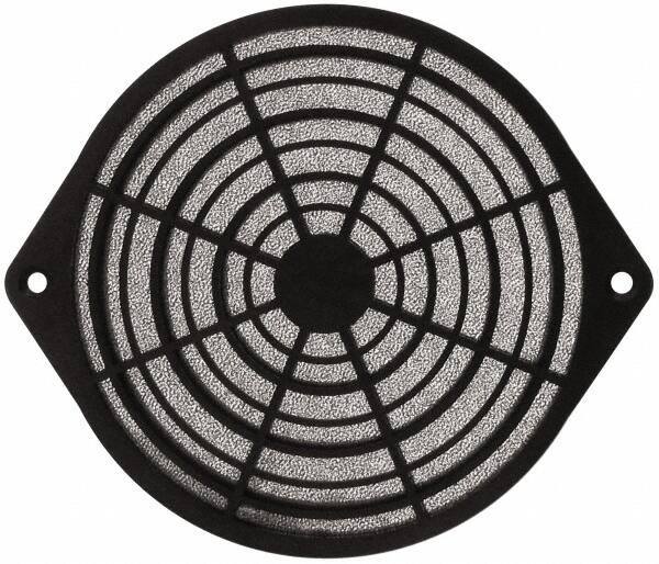 Made in USA - 120mm High x 120mm Wide x 11.2mm Deep, Tube Axial Fan Air Filter Assembly - 93% Capture Efficiency, Polyurethane Foam Media, 175°F Max, 45 Pores per Inch, Use with 120mm Square Tube Axial Fans - All Tool & Supply