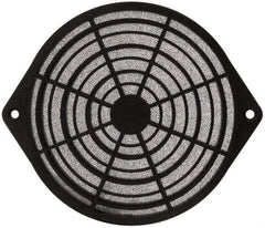 Made in USA - 162mm High x 162mm Wide x 7.9mm Deep, Tube Axial Fan Air Filter Assembly - 93% Capture Efficiency, Polyurethane Foam Media, 175°F Max, 45 Pores per Inch, Use with 162mm Round Tube Axial Fans - All Tool & Supply