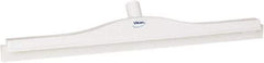 Vikan - 20" Rubber Blade Floor Squeegee - Double Edge, White, Plastic Holder - All Tool & Supply