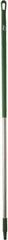 Vikan - 60 x 1-1/4" Stainless Steel Squeegee Handle - European Threaded Connection, Green - All Tool & Supply