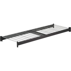 Edsal - 1 Shelf Add-On Wire Deck Open Steel Shelving - 1,500 Lb Capacity, 77" Wide x 3" High x 24" Deep, Black - All Tool & Supply