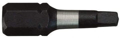 Milwaukee Tool - #3" Square Size Square Recess Bit - 1/4" Hex Drive, 1" OAL - All Tool & Supply