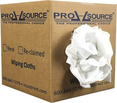 PRO-SOURCE - Cotton Reclaimed Rags - White, Sheeting, Lint Free, 5 Lbs. at 3 to 5 per Pound, Box - All Tool & Supply