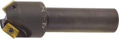 Kyocera - 55° Lead Angle, 2.014" Max Cut Diam, 0.327" Max Depth of Cut, Indexable Chamfer & Angle End Mill - 2 Inserts, XPMT 15T3.. Insert Style, 3.15" OAL, Straight Shank - All Tool & Supply