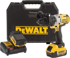 DeWALT - 20 Volt 1/2" Chuck Mid-Handle Cordless Drill - 0-575 & 0-1350 & 0-2000 RPM, Single-Sleeve Ratcheting Chuck, Reversible, 2 Lithium-Ion Batteries Included - All Tool & Supply