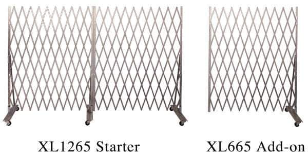 Illinois Engineered Products - 8' High Portable Traffic Control Gate - Galvanized Steel, Silver - All Tool & Supply