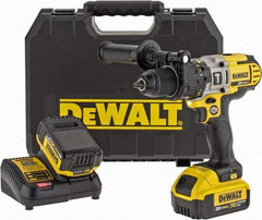 DeWALT - 20 Volt 1/2" Keyless Chuck Cordless Hammer Drill - 0 to 9,775, 0 to 22,950 & 0 to 34,000 BPM, 0 to 575, 0 to 1,350 & 0 to 2,000 RPM, Reversible, Mid-Handle - All Tool & Supply