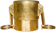 EVER-TITE Coupling Products - 2-1/2" Brass Cam & Groove Suction & Discharge Hose Female Coupler Female NPT Thread - Part D, 2-1/2" Thread, 250 Max psi - All Tool & Supply