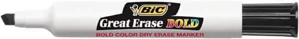 Bic - Bold, Chisel Tip, Black Dry Erase Markers - For Use with Dry Erase Boards - All Tool & Supply