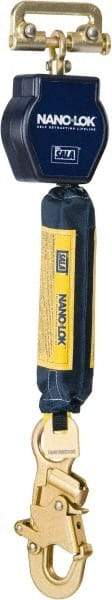 DBI/SALA - 6' Long, 420 Lb Capacity, 1 Leg Single Leg Harness Self-Retracting Lanyard - 25/32" Diam, Dyneema & Polyester Webbing, Steel Snap Hook Anchorage Connection - All Tool & Supply