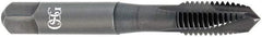 OSG - 3/8-24 UNF, 3 Flute, Bright Finish, Vanadium High Speed Steel Spiral Point Tap - Plug Chamfer, Right Hand Thread, 2-15/16" OAL, 1-1/4" Thread Length, 0.381" Shank Diam, Series 280 - Exact Industrial Supply