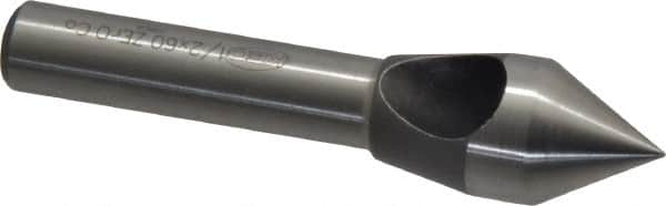 1/2″ Head Diam, 5/16″ Shank Diam, 0 Flute 60° Cobalt Countersink Bright Finish, 2″ OAL, Single End, Straight Shank, Right Hand Cut