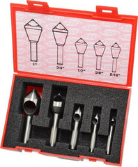 Keo - 5 Piece, 5/16 to 1" Head Diam, 82° Included Angle, Single End Countersink Set - All Tool & Supply