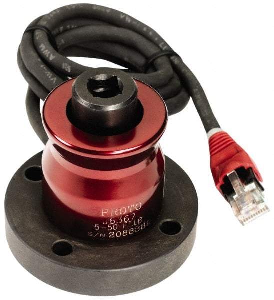 Proto - 2,400 to 24,000 In/Lb Bench Mount Torque Transducer - 1" Drive, 8-1/2" OAL, 0.5% Accuracy - All Tool & Supply