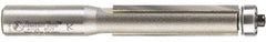 Amana Tool - 1/2" Cut Diam, 2" Length of Cut, 2 Flute Flush Trim Edge Profile Router Bit - Carbide-Tipped, 1/2" Shank Diam, 4-1/4" OAL, Uncoated - All Tool & Supply