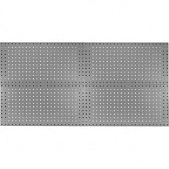 Kennedy - 18" Wide x 36" High Industrial Steel Tool Peg Board System - 4 Panels, 60 Hooks, Steel, Gray - All Tool & Supply