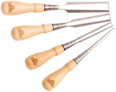 Stanley - 4 Piece Wood Chisel Set - 13-1/4" OAL, Hornbeam Wood, Sizes Included 1/4 to 1" - All Tool & Supply