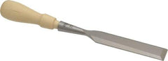 Stanley - 9-31/32" OAL x 1" Blade Width Wood Chisel - 1" Tip, Hornbeam Wood Handle - All Tool & Supply