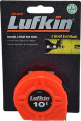 Lufkin - 10' x 1/2" Yellow Blade Tape Measure - 1/32 & 1/16" Graduation, A1 Graduation Style, High-Visibility Orange Case - All Tool & Supply