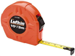 Lufkin - 10' x 1/2" Yellow Blade Tape Measure - 1/16" & 1mm Graduation, A13 Graduation Style, High-Visibility Orange Case - All Tool & Supply