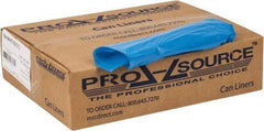 PRO-SOURCE - 1 mil Thick, Heavy-Duty Trash Bags - 38" Wide x 58" High, Clear Blue - All Tool & Supply