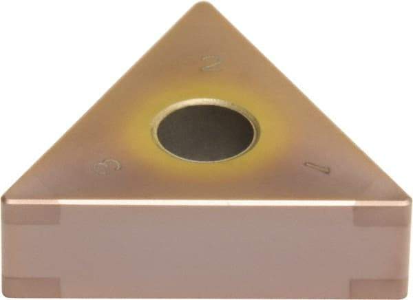 Sumitomo - 6NC-TNGA331 Grade BNC200 PCBN Turning Insert - TiN Finish, 60° Triangle, 3/8" Inscr Circle, 3/16" Thick, 1/64" Corner Radius - All Tool & Supply