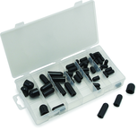 80 Pc. Vacuum Cap Assortment - 3/16" - 3/8". Constructed of heat resistant Buna-N Rubber - All Tool & Supply