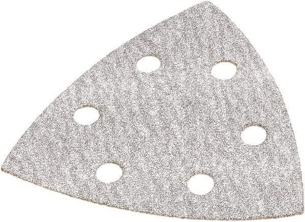 DeWALT - 80 Grit, Aluminum Oxide TriangleSanding Sheet - 3-1/2" Long x 3-3/4" Wide, Medium Grade, Weighted Cloth Backing - All Tool & Supply