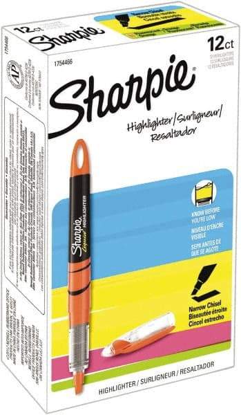 Sharpie - Fluorescent Orange Highlighter - Chisel Tip, AP Nontoxic Ink - All Tool & Supply