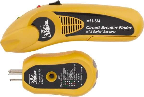 Ideal - 240 to 120 VAC, 47 to 63 Hz, Screenless Circuit Breaker Finder - 9 Volt, Includes GFCI Receptacle Tester, Noncontact Voltage Sensor - All Tool & Supply