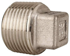 Value Collection - 3/4" Grade 304 Stainless Steel Pipe Square Head Plug - MNPT End Connections, 150 psi - All Tool & Supply