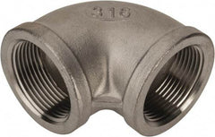 Value Collection - 1-1/4" Grade 316 Stainless Steel Pipe 90° Elbow - FNPT x FNPT End Connections, 150 psi - All Tool & Supply