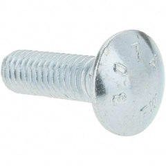 Value Collection - 3/8-16 UNC 1-1/4" Length Under Head, Standard Square Neck, Carriage Bolt - Grade 2 Steel, Zinc-Plated Finish - All Tool & Supply