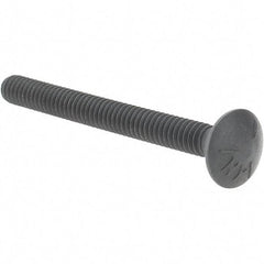 Value Collection - 1/4-20 UNC 2-1/2" Length Under Head, Standard Square Neck, Carriage Bolt - Grade 5 Steel, Zinc-Plated Finish - All Tool & Supply