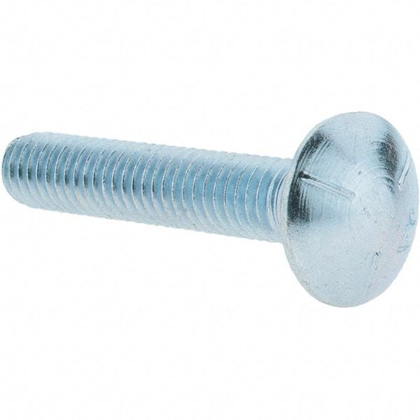 Value Collection - 3/8-16 UNC 2" Length Under Head, Standard Square Neck, Carriage Bolt - Grade 5 Steel, Zinc-Plated Finish - All Tool & Supply