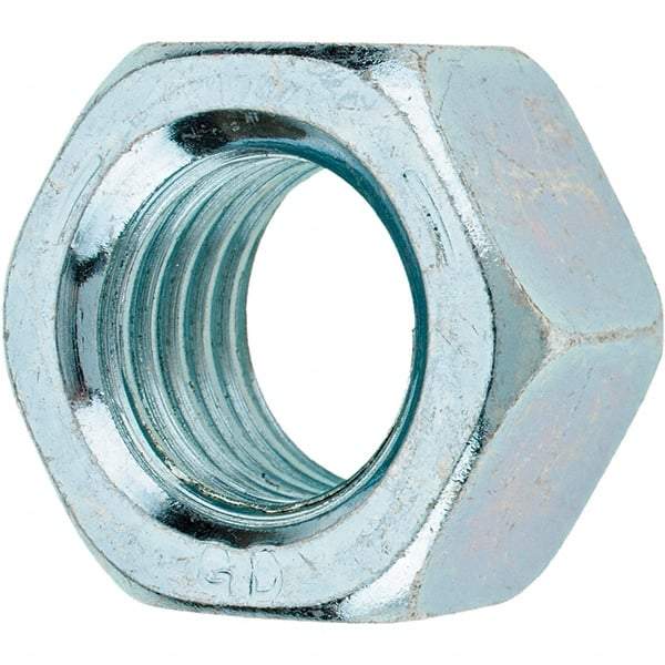 Value Collection - 7/8-9 UNC Steel Right Hand Hex Nut - 1-5/16" Across Flats, 3/4" High, Zinc-Plated Finish - All Tool & Supply