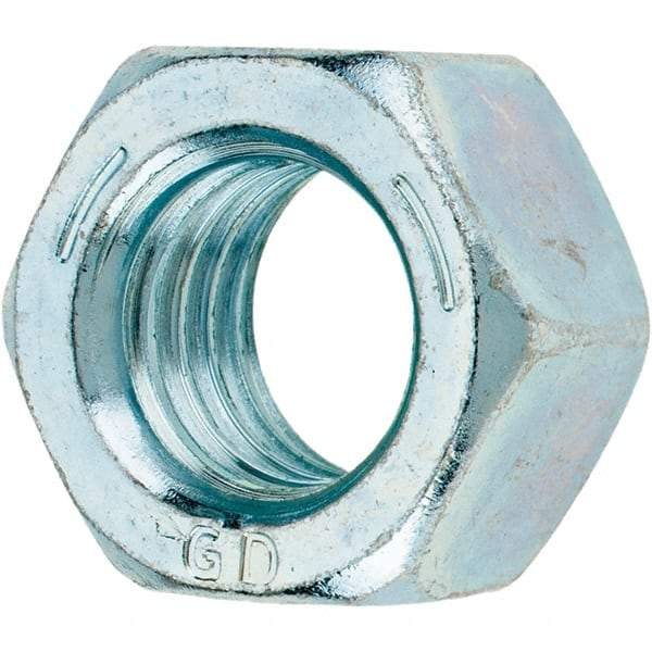 Value Collection - 5/8-11 UNC Steel Right Hand Hex Nut - 15/16" Across Flats, 35/64" High, Zinc-Plated Finish - All Tool & Supply