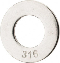 Value Collection - 5/8" Screw, Grade 316 Stainless Steel Standard Flat Washer - 11/16" ID x 1-3/4" OD, 0.134" Thick - All Tool & Supply