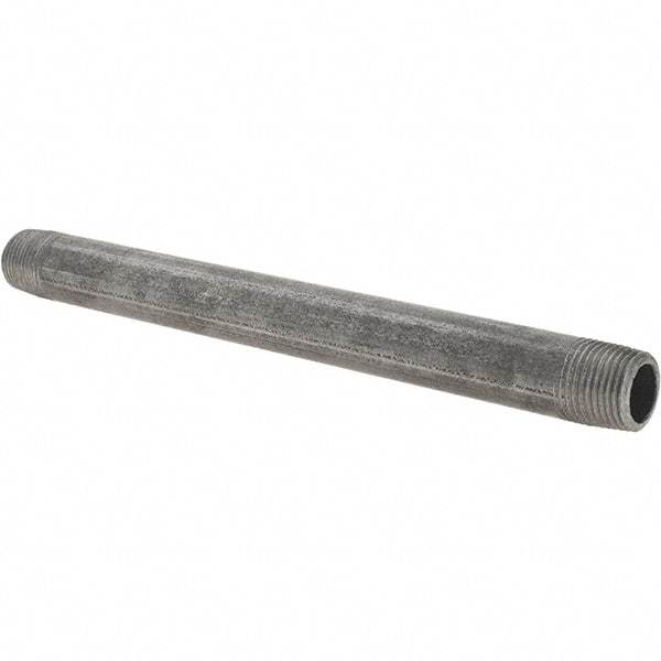 Value Collection - 3/8" Diam x 7" Long Steel Black Pipe Nipple - Threaded - All Tool & Supply