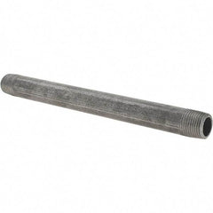 Value Collection - 3/8" Diam x 7" Long Steel Black Pipe Nipple - Threaded - All Tool & Supply