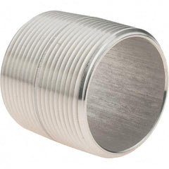 Value Collection - 1-1/2" Pipe x 1-3/4" Long, Grade 316/316L Stainless Steel Pipe Nipple - Welded & Threaded - All Tool & Supply