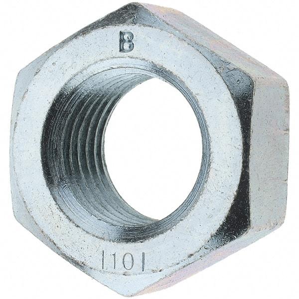 Import - M30x3.50 Metric Coarse Steel Right Hand Hex Nut - 46mm Across Flats, 24mm High, Zinc-Plated Finish - All Tool & Supply