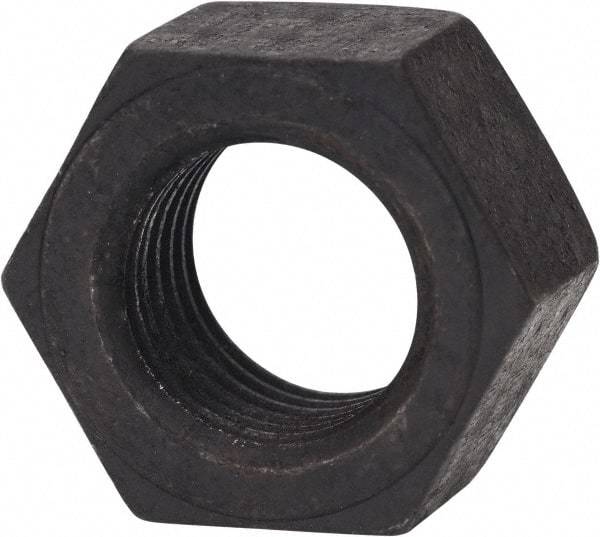 Value Collection - 9/16-12 UNC Steel Right Hand Hex Nut - 7/8" Across Flats, 31/64" High, Zinc Yellow Dichromate Finish - All Tool & Supply