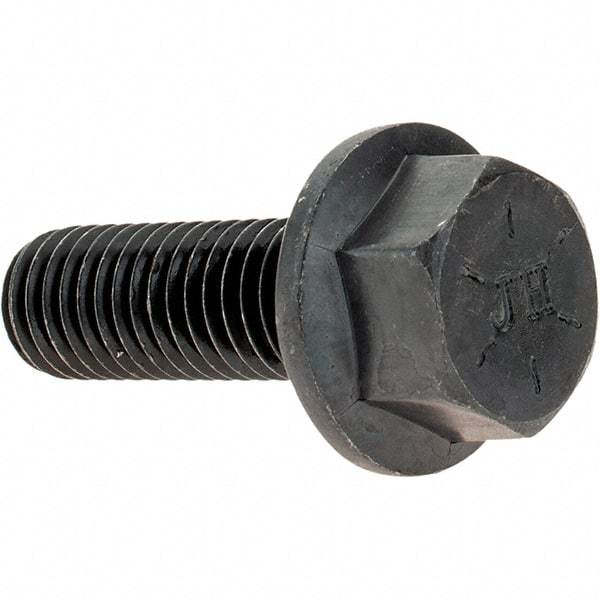 Value Collection - 1/2-13 UNC, 1-1/2" Length Under Head, Hex Drive Flange Bolt - 1-1/2" Thread Length, Grade 8 Alloy Steel, Smooth Flange, Uncoated - All Tool & Supply