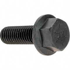 Value Collection - 1/2-13 UNC, 1-1/2" Length Under Head, Hex Drive Flange Bolt - 1-1/2" Thread Length, Grade 8 Alloy Steel, Smooth Flange, Uncoated - All Tool & Supply