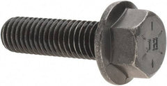 Value Collection - 1/2-13 UNC, 1-3/4" Length Under Head, Hex Drive Flange Bolt - 1-3/4" Thread Length, Grade 8 Alloy Steel, Smooth Flange, Uncoated - All Tool & Supply