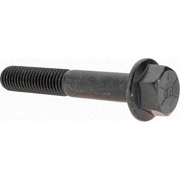 Value Collection - 5/8-11 UNC, 4" Length Under Head, Hex Drive Flange Bolt - 1-1/2" Thread Length, Grade 8 Alloy Steel, Smooth Flange, Uncoated - All Tool & Supply